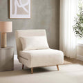 Dusklia - Seattle Single Click Clack Sofa Bed - Teddy Cream
