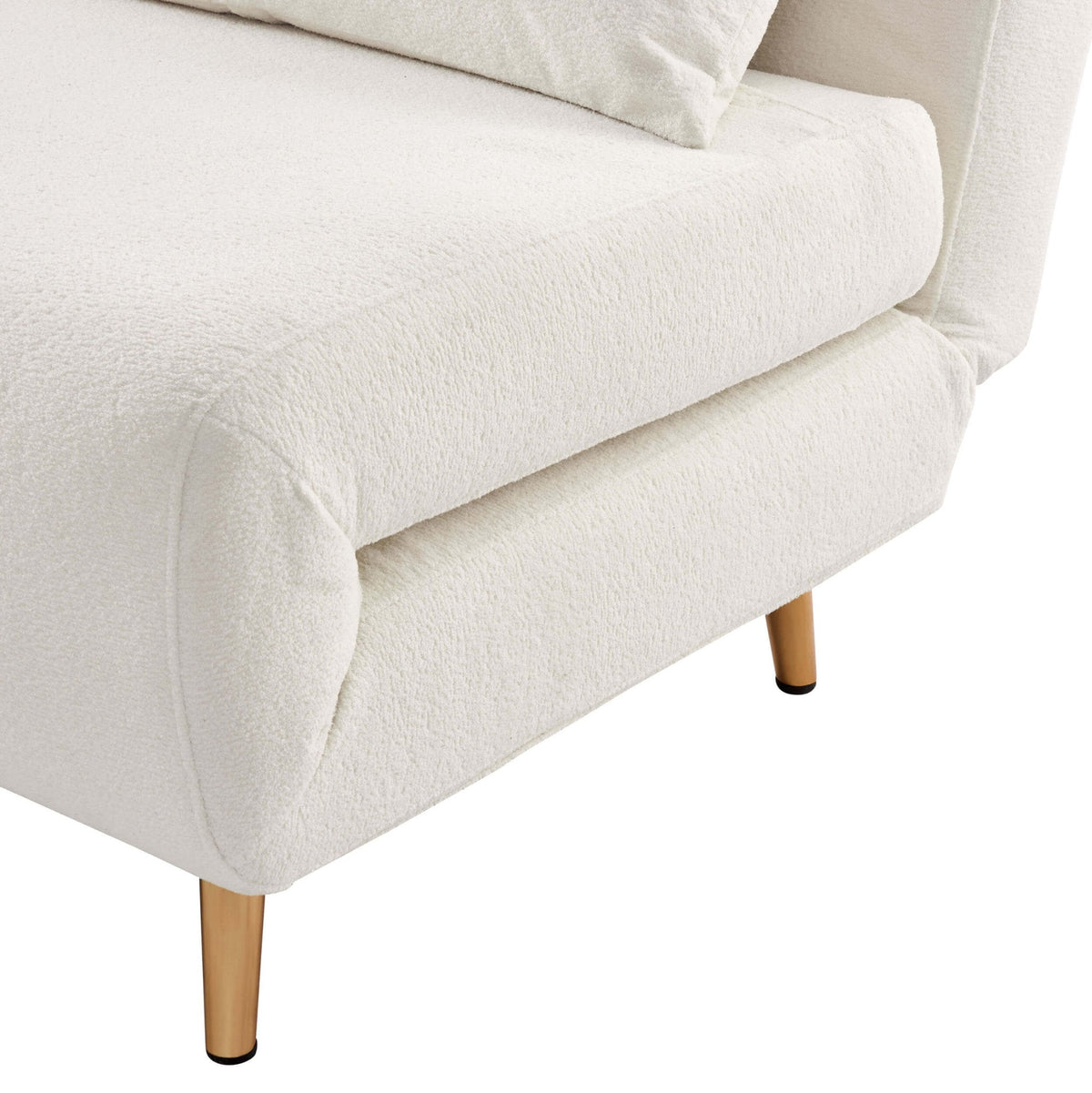 Dusklia - Seattle Single Click Clack Sofa Bed - Teddy Cream