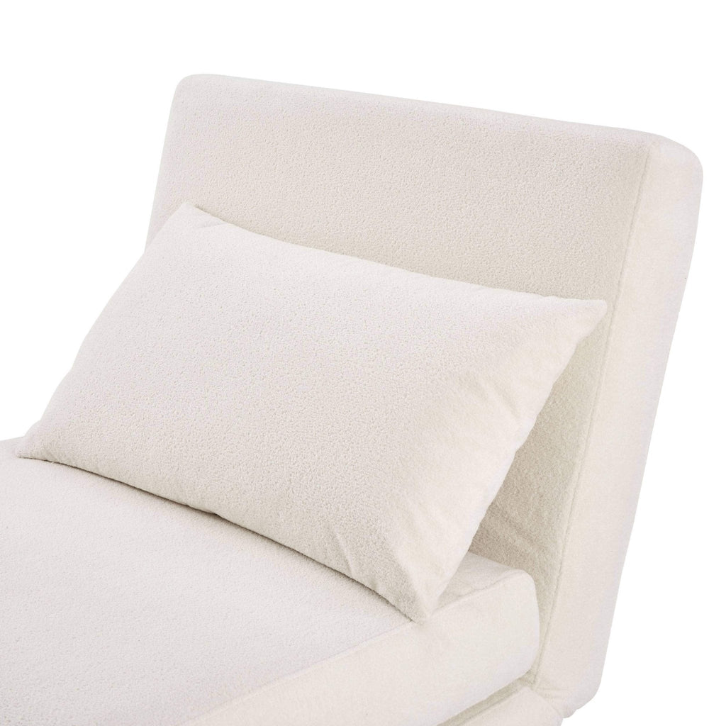 Dusklia - Seattle Single Click Clack Sofa Bed - Teddy Cream