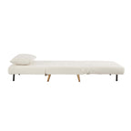 Dusklia - Seattle Single Click Clack Sofa Bed - Teddy Cream
