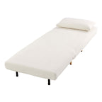 Dusklia - Seattle Single Click Clack Sofa Bed - Teddy Cream