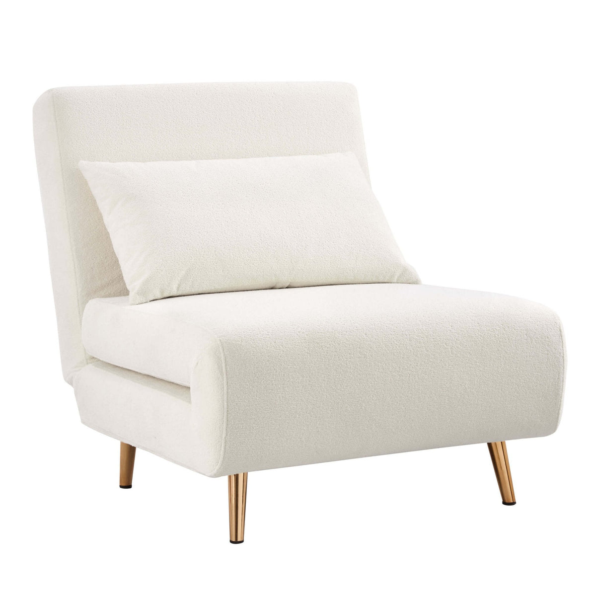 Dusklia - Seattle Single Click Clack Sofa Bed - Teddy Cream