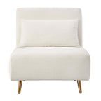 Dusklia - Seattle Single Click Clack Sofa Bed - Teddy Cream