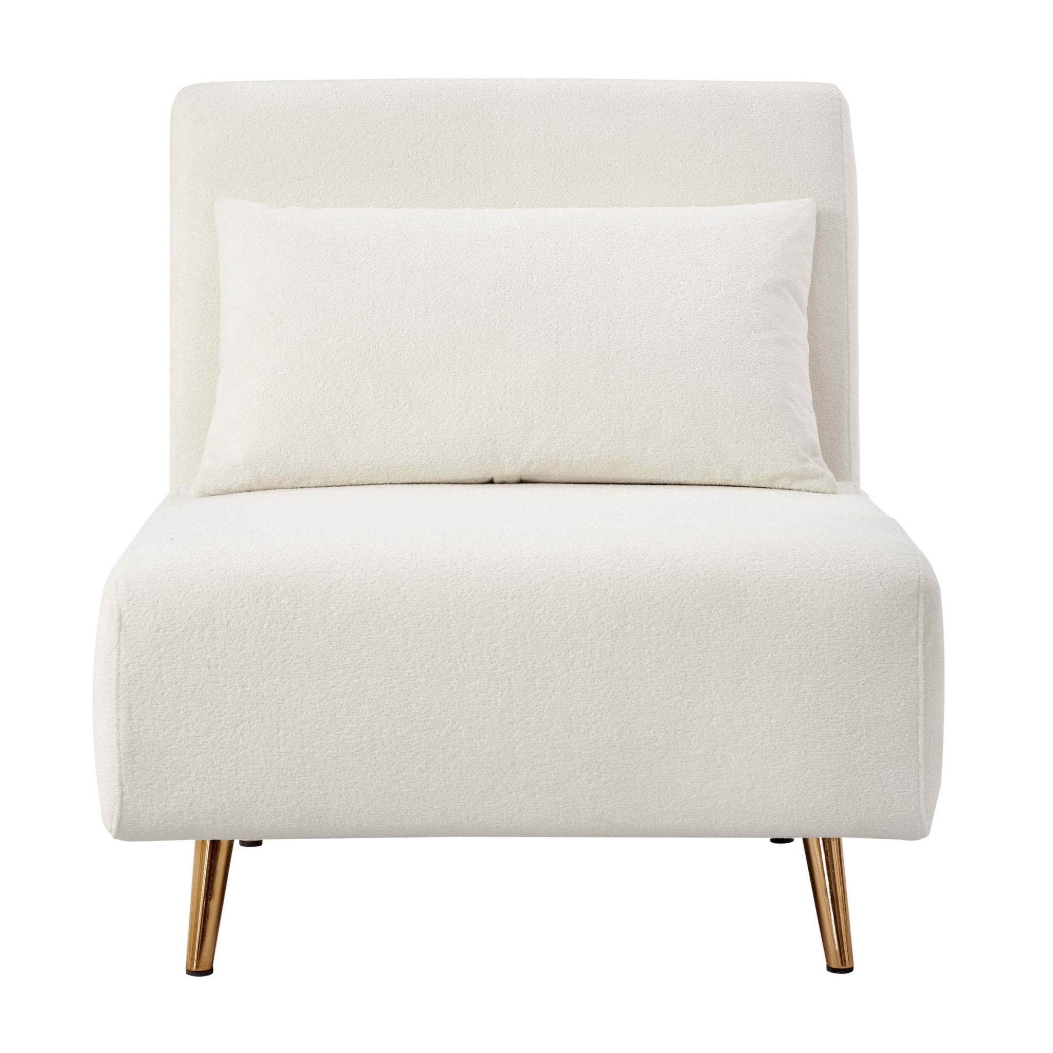 Dusklia - Seattle Single Click Clack Sofa Bed - Teddy Cream