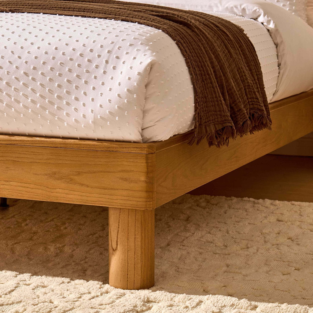 Dusklia - Seoul Bed Frame - Cream Linen