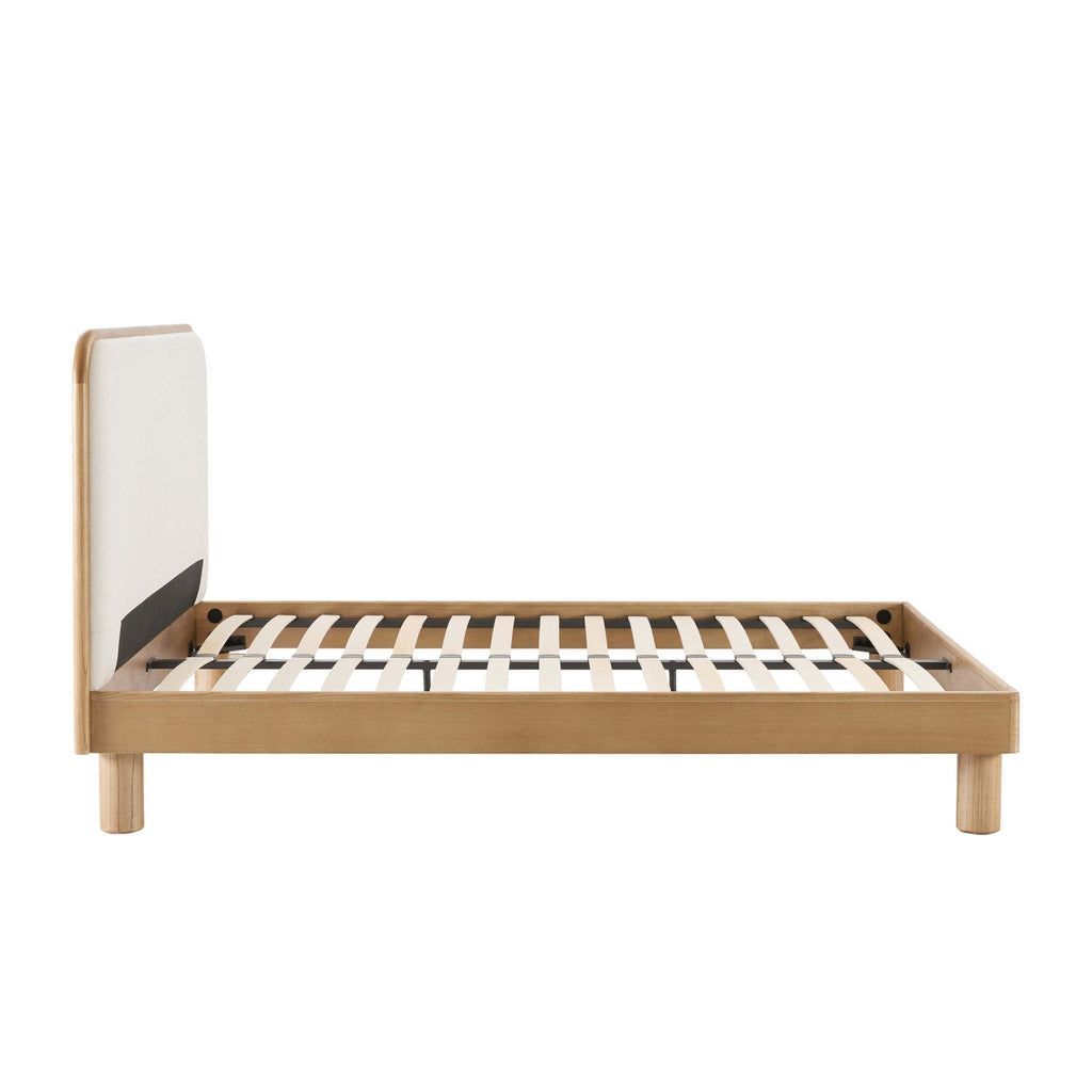 Dusklia - Seoul Bed Frame - Cream Linen