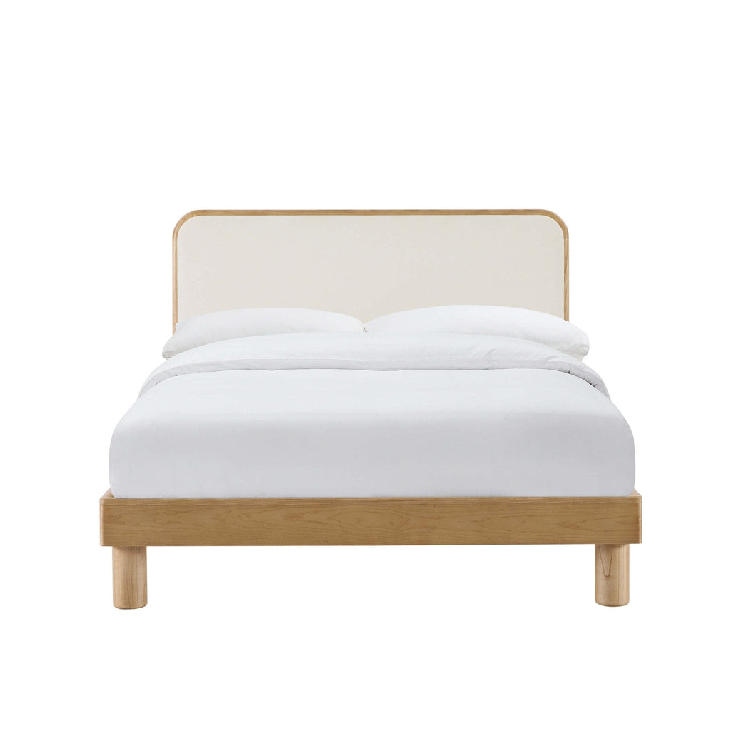 Dusklia - Seoul Bed Frame - Cream Linen