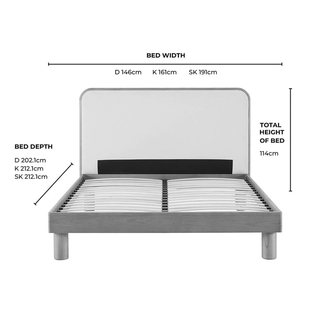 Dusklia - Seoul Bed Frame - Cream Linen