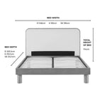 Dusklia - Seoul Bed Frame - Cream Linen