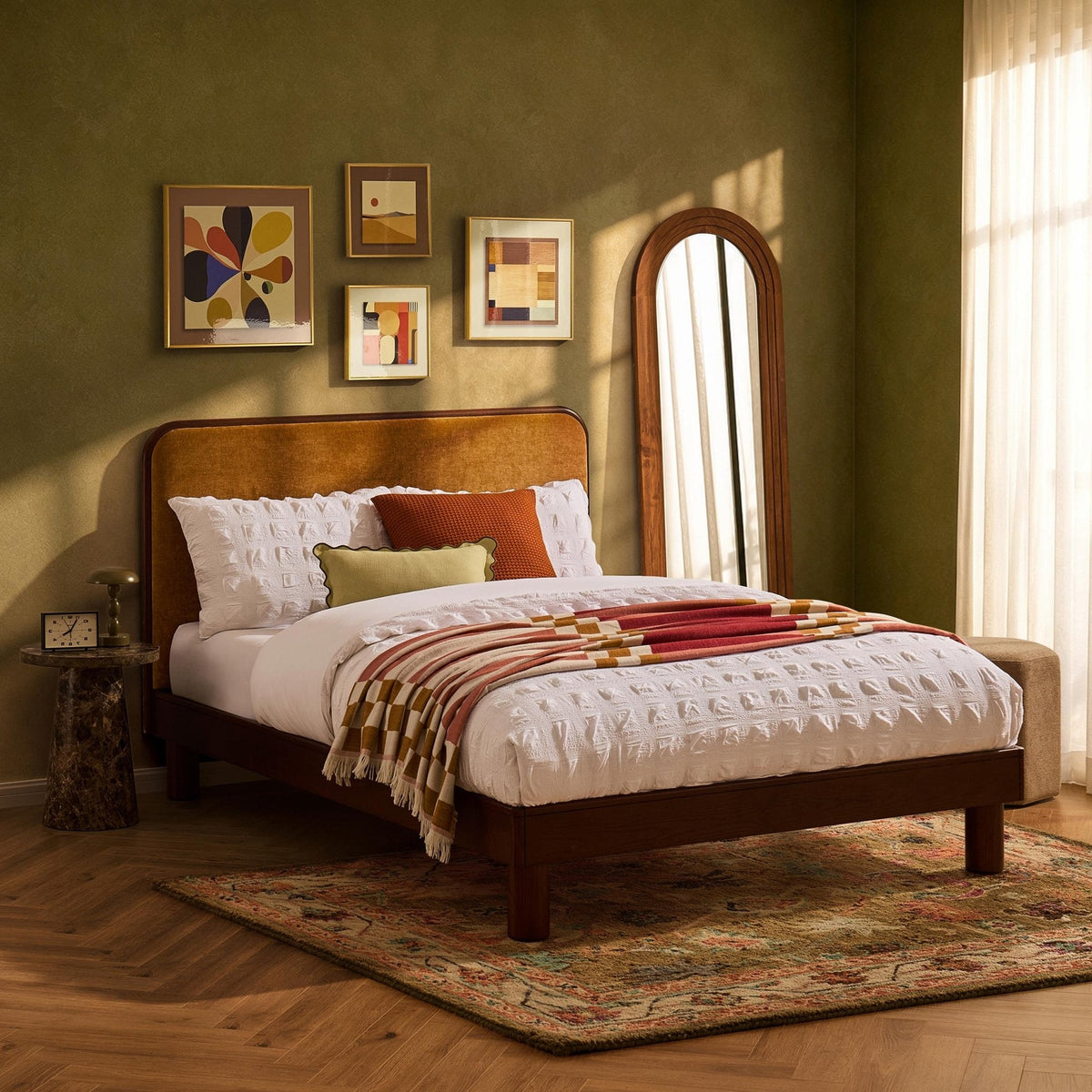 Dusklia - Seoul Bed Frame - Golden Haze Yellow