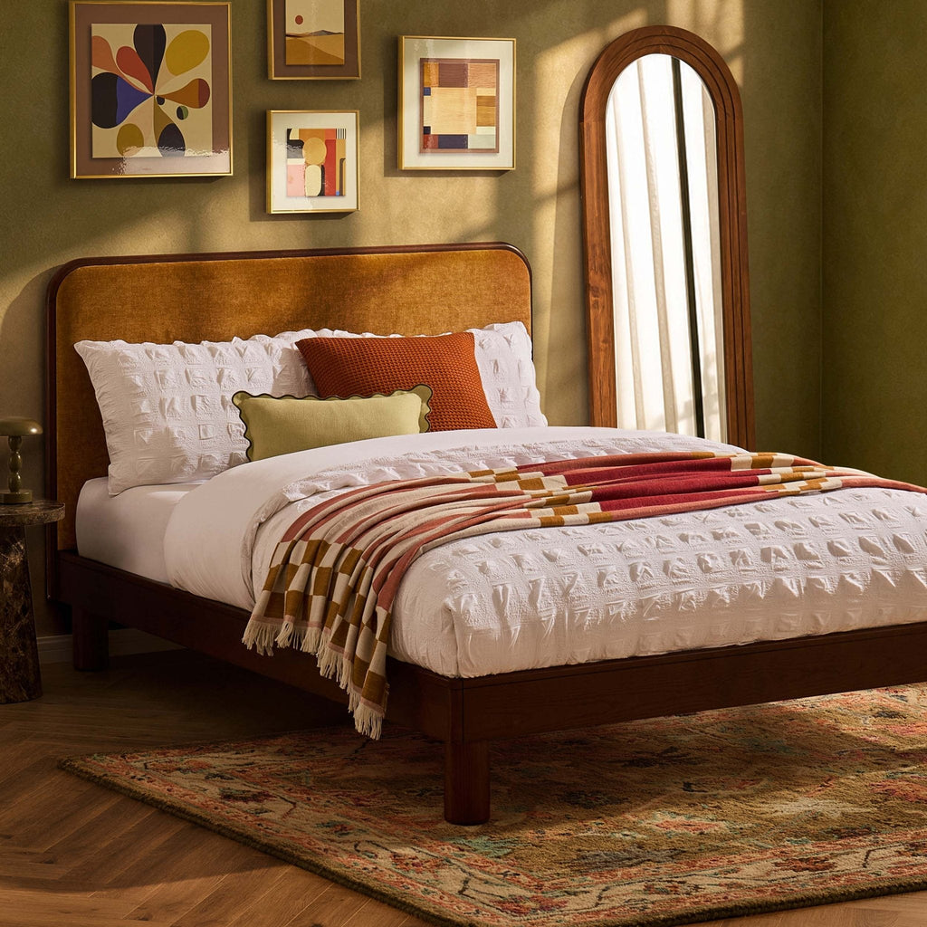 Dusklia - Seoul Bed Frame - Golden Haze Yellow