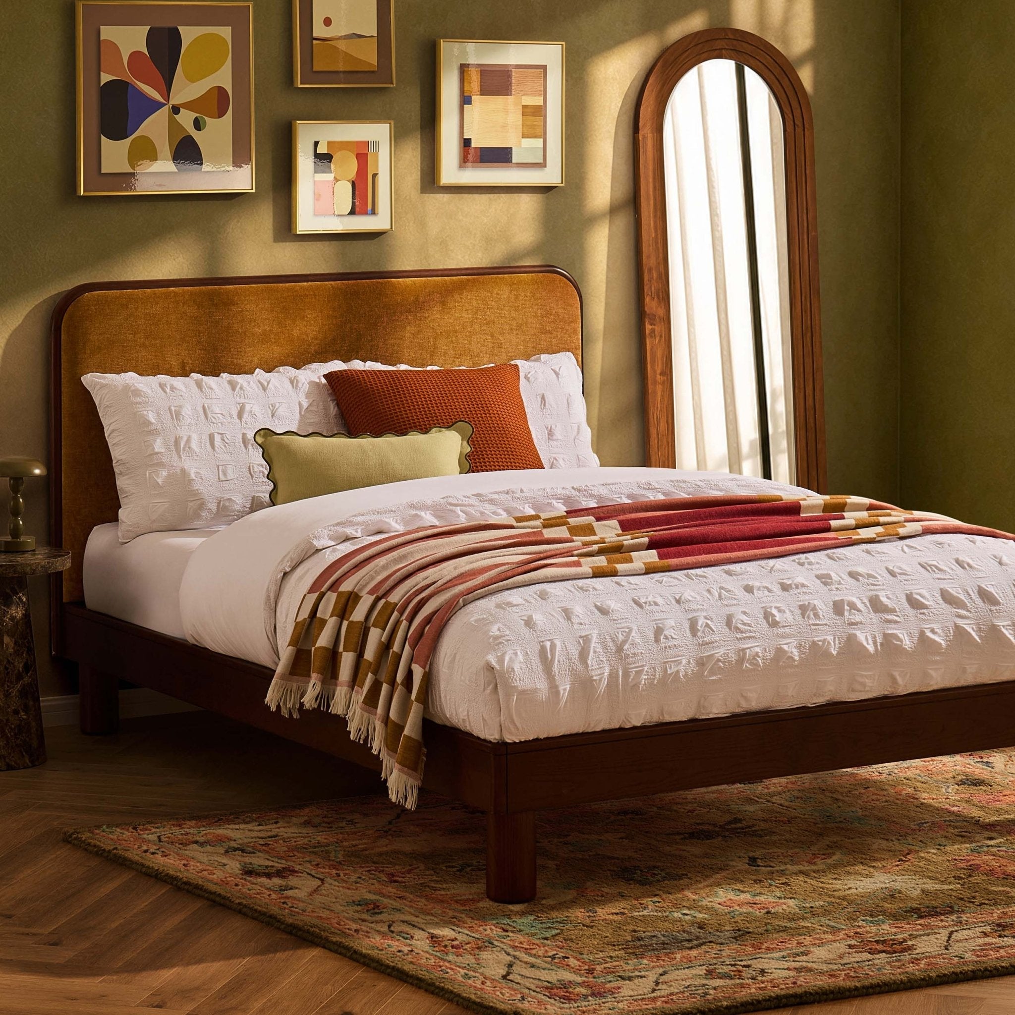 Dusklia - Seoul Bed Frame - Golden Haze Yellow
