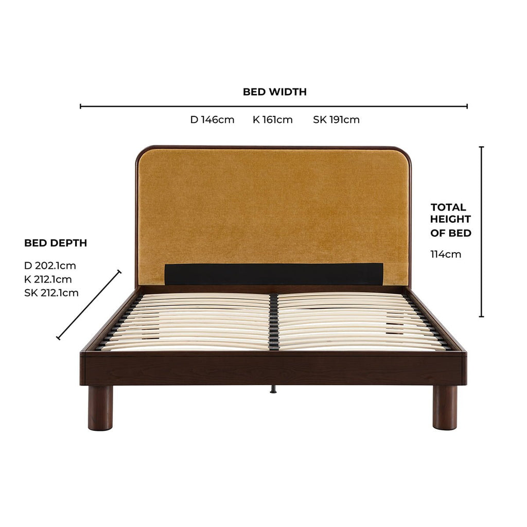 Dusklia - Seoul Bed Frame - Golden Haze Yellow
