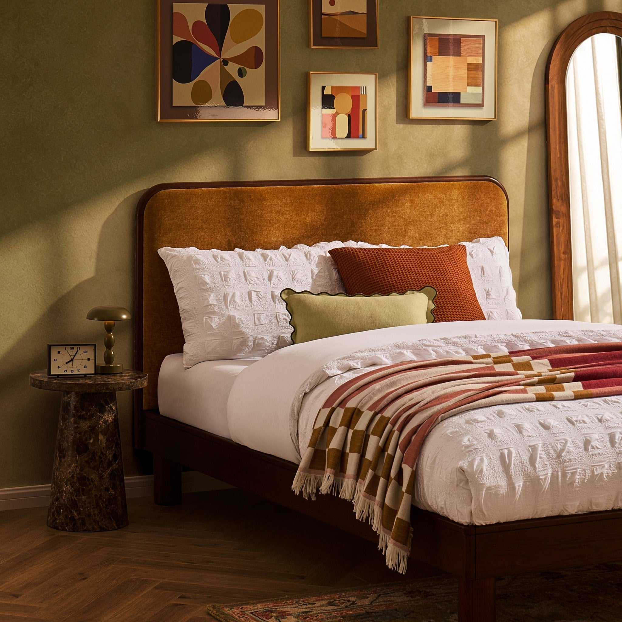 Dusklia - Seoul Bed Frame - Golden Haze Yellow