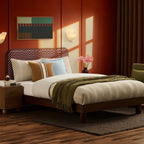 Dusklia - Seoul Bed Frame - Red Checkerboard