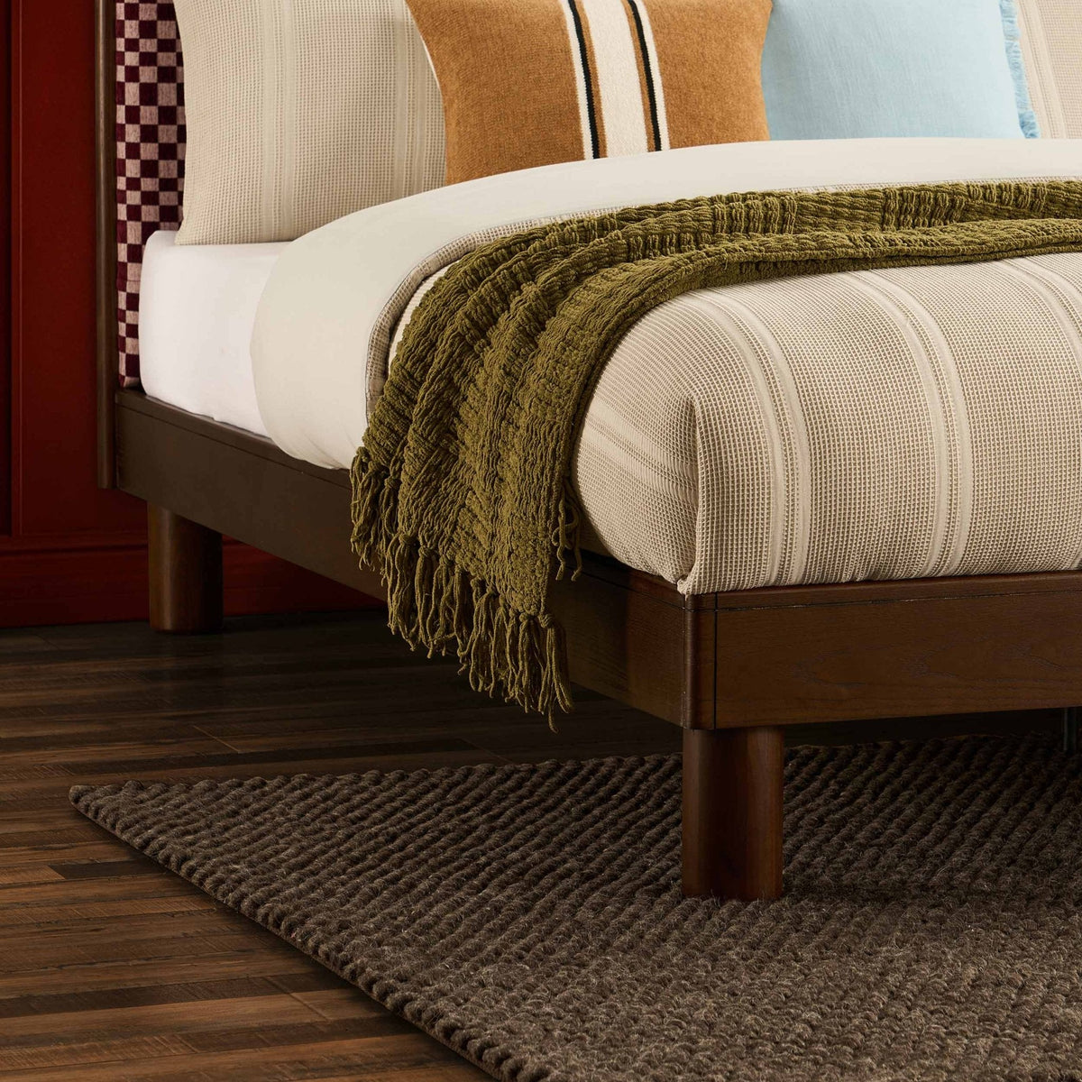Dusklia - Seoul Bed Frame - Red Checkerboard