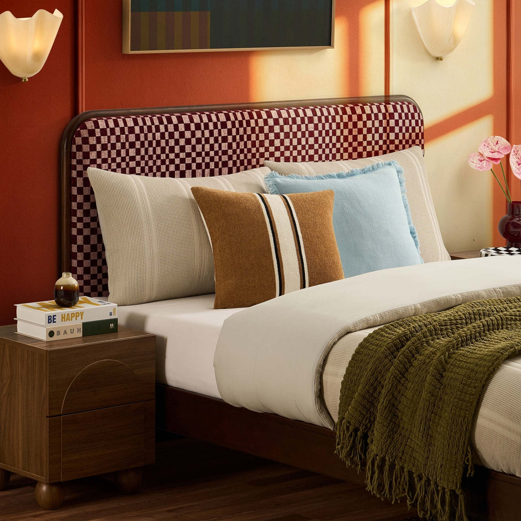 Dusklia - Seoul Bed Frame - Red Checkerboard