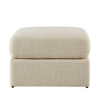 Dusklia - Small Seville Compact Pouffe - Beige