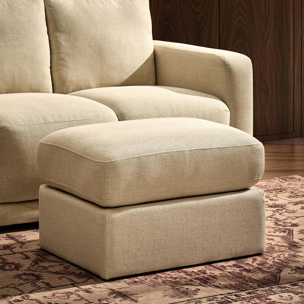 Dusklia - Small Seville Compact Pouffe - Beige