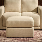 Dusklia - Small Seville Compact Pouffe - Beige