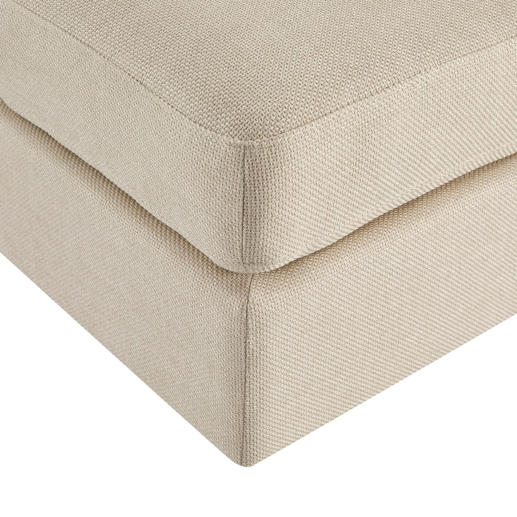 Dusklia - Small Seville Compact Pouffe - Beige