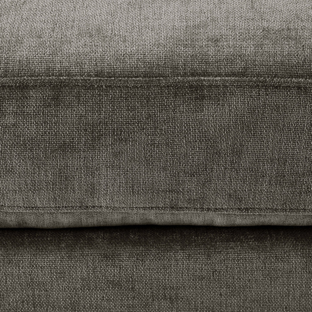 Dusklia - Small Seville Compact Pouffe - Chenille Grey