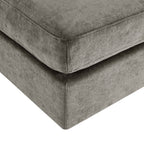 Dusklia - Small Seville Compact Pouffe - Chenille Grey