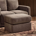Dusklia - Small Seville Compact Pouffe - Chenille Mushroom