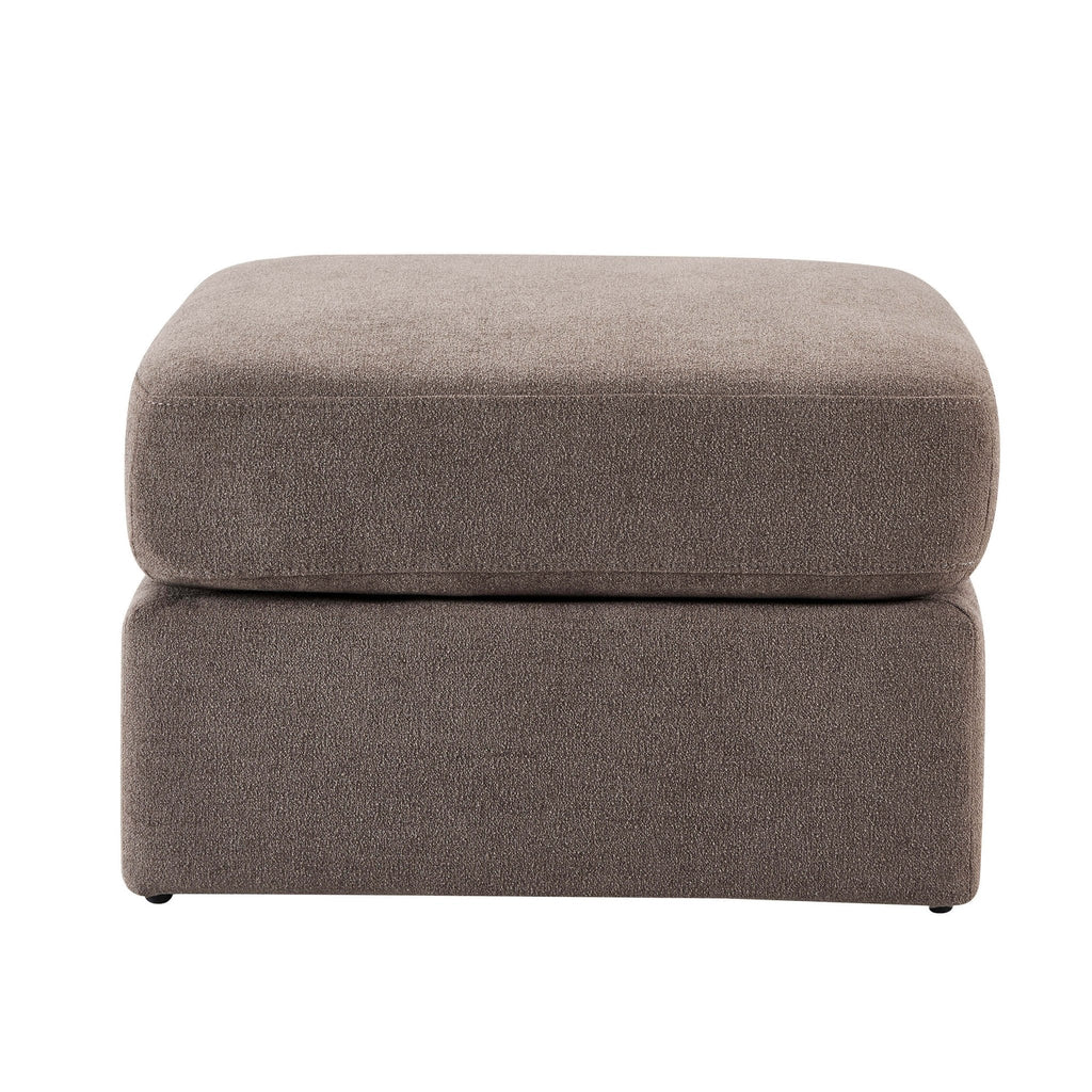 Dusklia - Small Seville Compact Pouffe - Chenille Mushroom