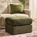 Dusklia - Small Seville Compact Pouffe - Chenille Olive