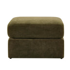 Dusklia - Small Seville Compact Pouffe - Chenille Olive