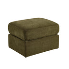 Dusklia - Small Seville Compact Pouffe - Chenille Olive