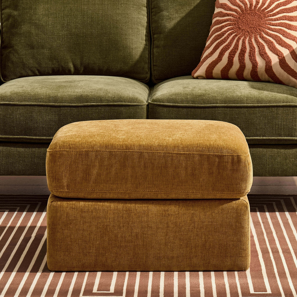 Dusklia - Small Seville Compact Pouffe - Golden Haze