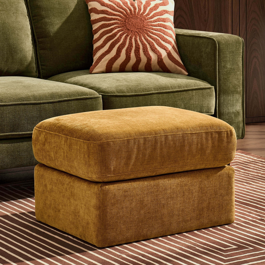 Dusklia - Small Seville Compact Pouffe - Golden Haze