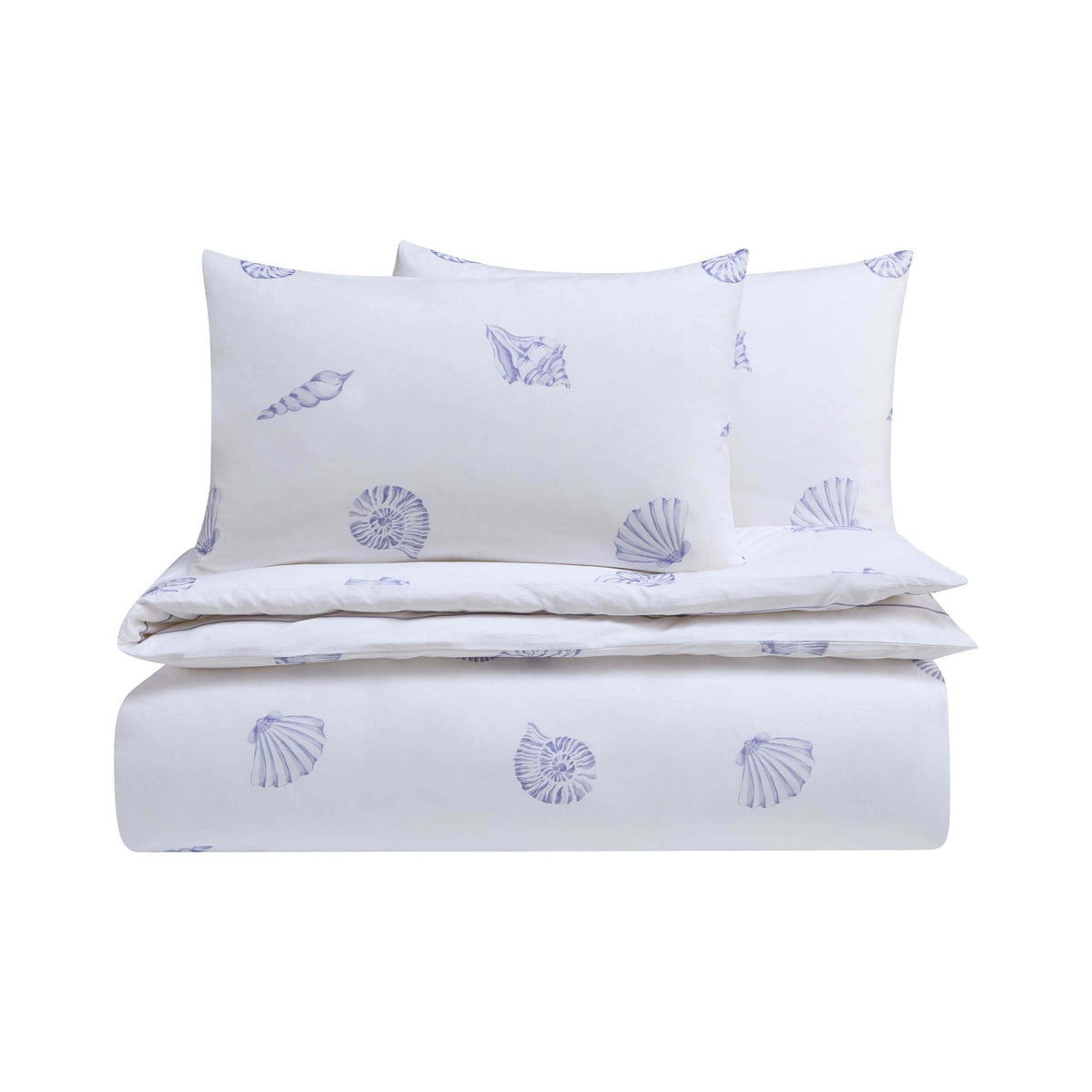 Dusklia - Shell 100% Cotton Reversible Duvet Cover & Pillowcase Set - Blue