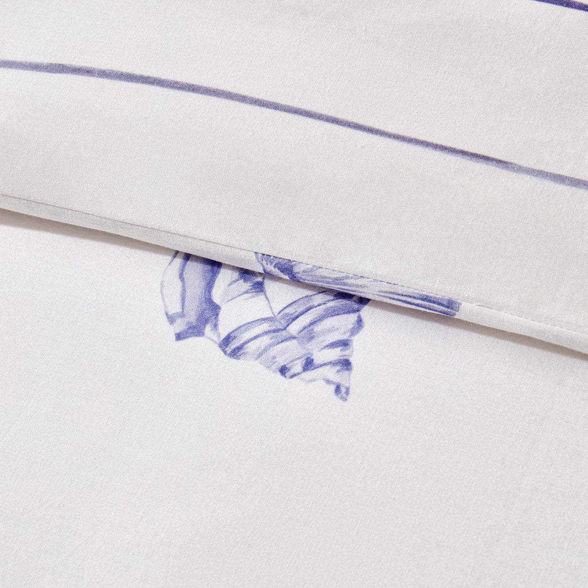 Dusklia - Shell 100% Cotton Reversible Duvet Cover & Pillowcase Set - Blue