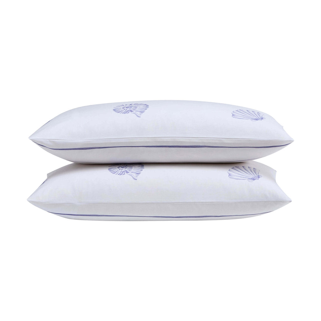 Dusklia - Shell 100% Cotton Reversible Duvet Cover & Pillowcase Set - Blue
