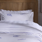 Dusklia - Shell 100% Cotton Reversible Duvet Cover & Pillowcase Set - Blue