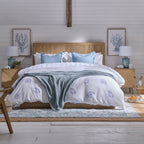 Dusklia - Shell 100% Cotton Reversible Duvet Cover & Pillowcase Set - Blue