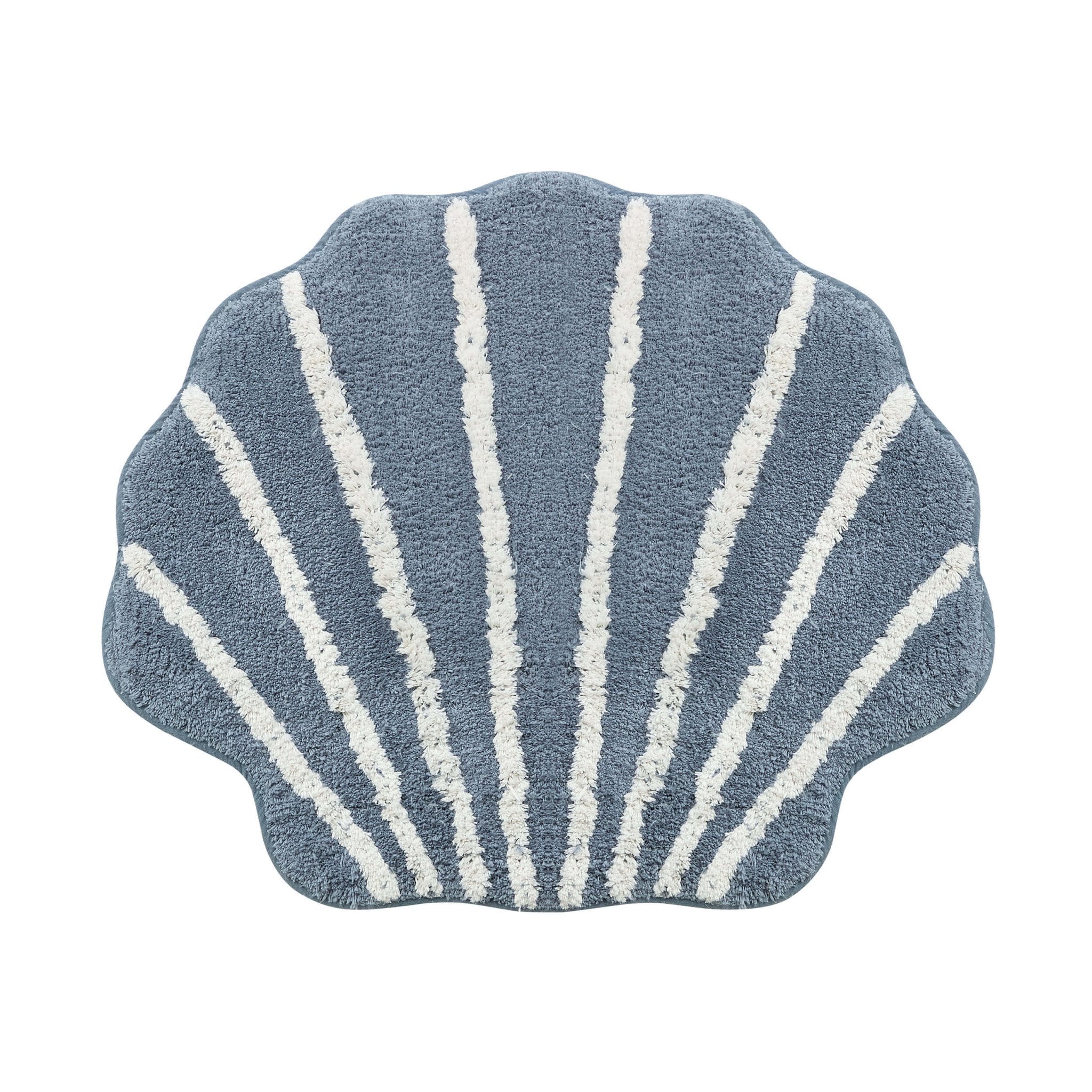 Dusklia - Shell Tufted Bath Mat - Blue
