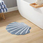 Dusklia - Shell Tufted Bath Mat - Blue
