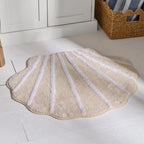 Dusklia - Shell Tufted Bath Mat  - Cream