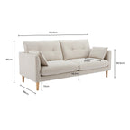 Dusklia - Shoreditch 3 Seater Sofa - Natural