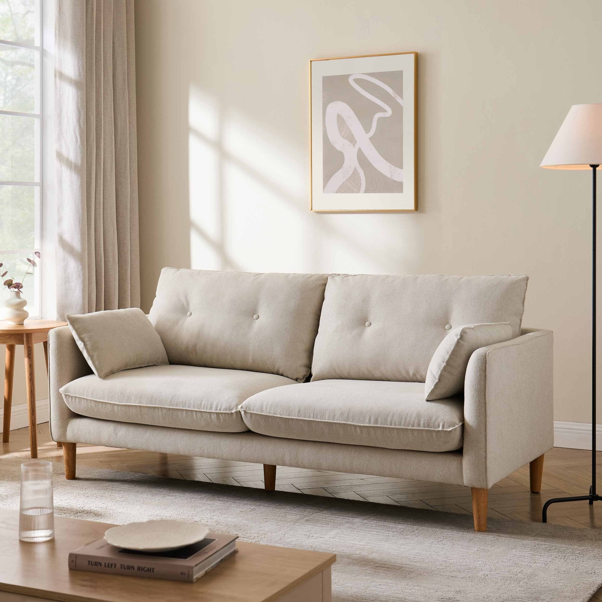 Dusklia - Shoreditch 3 Seater Sofa - Natural
