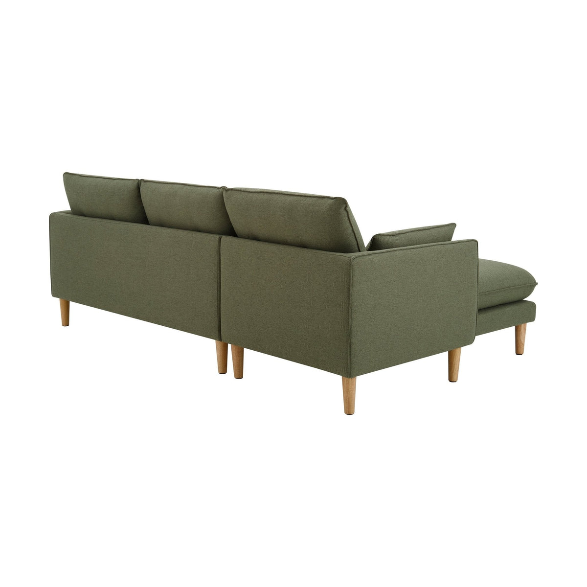 Dusklia - Shoreditch Left Hand Chaise Sofa - Woven Green