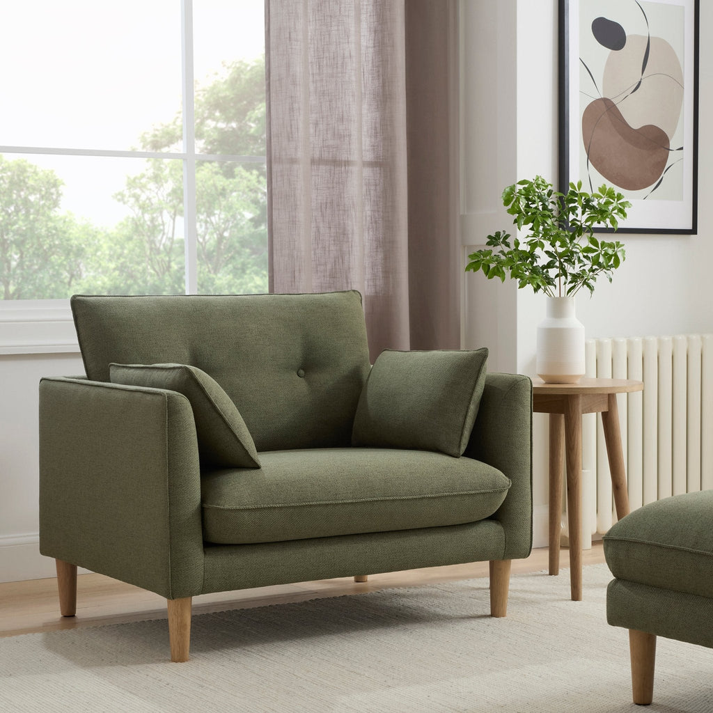 Dusklia - Shoreditch Loveseat - Woven Green