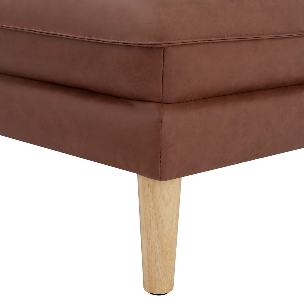 Dusklia - Shoreditch Pouffe - Faux Leather Tan