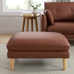 Dusklia - Shoreditch Pouffe - Faux Leather Tan