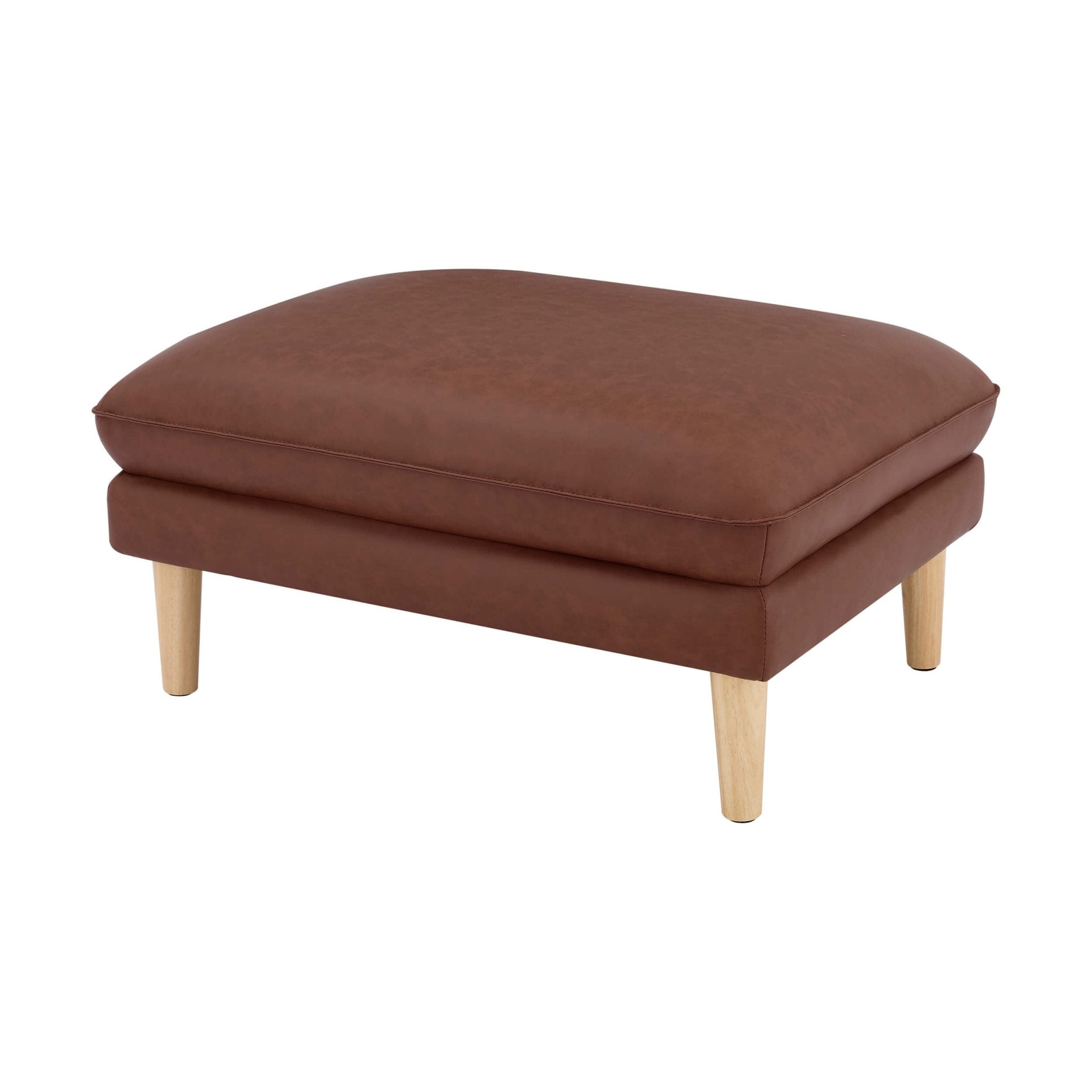 Dusklia - Shoreditch Pouffe - Faux Leather Tan