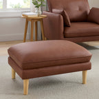 Dusklia - Shoreditch Pouffe - Faux Leather Tan